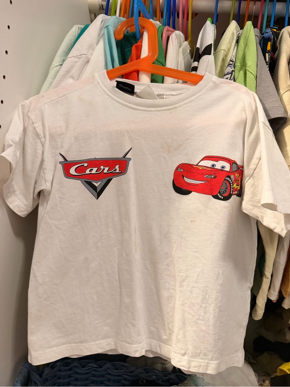 ZARA BOYS 4 years Disney Cars Lightning McQueen White Kids T-Shirt